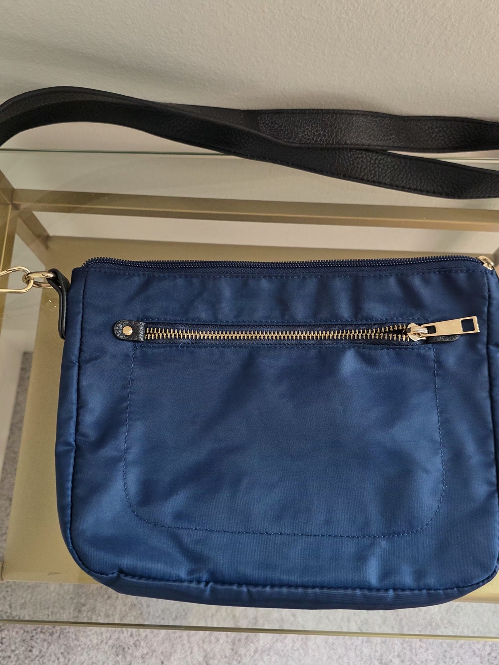 a new day Navy and Black Men's Messenger Crossbody Bag